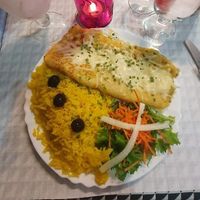 Chickpea omelette - absolutely delicious 😋 at Veggie Momi in Albufeira