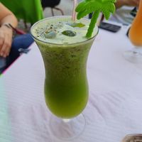 Green witch smoothie at Veggie Momi in Albufeira