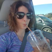 Double chocolate chip milk shake with their cold brew! So good!!! at Ice Dreammm Shop in Lutz