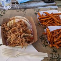 Jackfruit Tacos with sweet potatos at The Burger Cafe in Tenerife