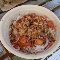Rice bowl at The Burger Cafe in Tenerife