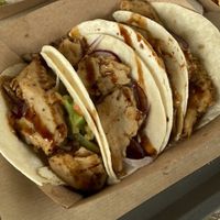 Huera vegan meat tacos  at The Burger Cafe in Tenerife