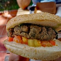 Burger at The Burger Cafe in Tenerife