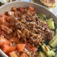 Jackfruit poke bowl  at The Burger Cafe in Tenerife