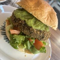 Pea burger   at The Burger Cafe in Tenerife