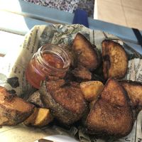 Potato wedges made from scratch not frozen at The Burger Cafe in Tenerife