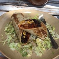 Jackfruit burrito at The Burger Cafe in Tenerife