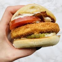 Customized chicken sandwich at Next Level Burger - Roosevelt in Seattle