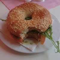 Avocado bagel at Cafe Lotti in Munich