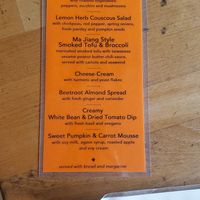 W-E menu. The vegan plate is the only option. at Cafe Morgenrot in Berlin