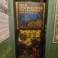 All gender bathroom at Cafe Morgenrot in Berlin