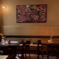 Inside hall seating area  at Cafe Morgenrot in Berlin