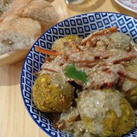 curry "meat"-balls at Vegicano in Madrid