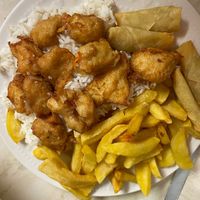 Salt n pepper chick in, spring rolls at New Happy Palace  in Gillingham