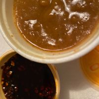 My favourite, curry sauce which I used to dip my spring rolls in. at New Happy Palace  in Gillingham