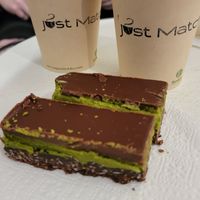 Matcha lattes and vegan matcha bars at Just Matcha Tea Shop - Pandora Ave in Victoria