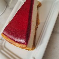 Vegan cheesecake at Barbarella Juicebar in Ljubljana