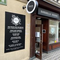 Entrance  at Barbarella Juicebar in Ljubljana
