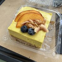 Mango cube  at Barbarella Juicebar in Ljubljana