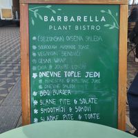 Today's specials at Barbarella Juicebar in Ljubljana