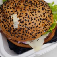 Bbq burger at Barbarella Juicebar in Ljubljana