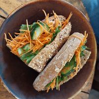 Vegan banh mi sandwich at Ready in Luxembourg City
