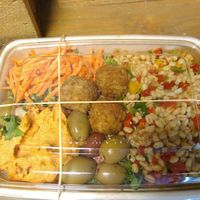 The quite boring salad. Only vegan option besides chia porridge at The Food Stall - Train Station in Odense