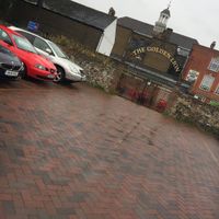 Nearest ncp carpark next door to the garden area with outside seating at The Golden Lion in Rochester