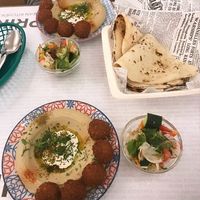 hummus and falafel at  Paprika in Prague