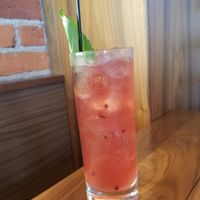 strawberry basil lemonade cocktail at Maru Sushi in Kalamazoo