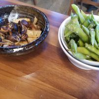 edamame and mushroom medley at Maru Sushi in Kalamazoo