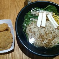 Vegan ramen with nuggets at Buntopia in Brooklyn