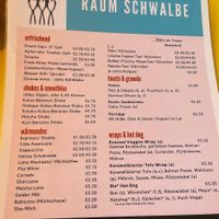 Speisekarte at Milla's Place in Berlin