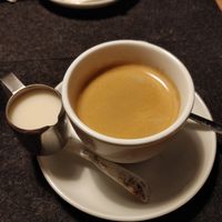 Kaffee mit Hafer Milch at Hans im Glück - Hohenzollerning in Cologne