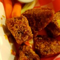 Vegan seitan wings at Double Wide Grill in Pittsburgh
