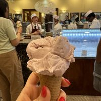 Vegan strawberry   at Leopold's Ice Cream in Savannah
