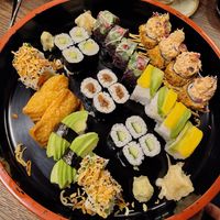 Vegan sushi platter at Nooch - Barfuesserplatz in Basel