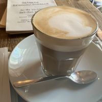 Flat white with oat milk  at Satsang in Prague
