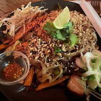 Vegan pad thai   at Satsang in Prague