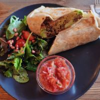 Vegan burrito at Satsang in Prague