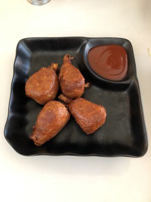 Drumstick with BBQ sauce at Loving Hut in Upland