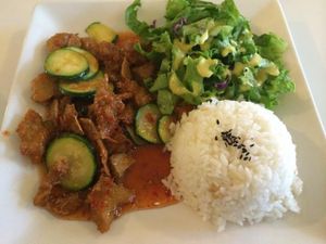 Sweet & spicy lady at Loving Hut in Upland