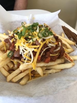 Chili cheese fries at Loving Hut in Upland