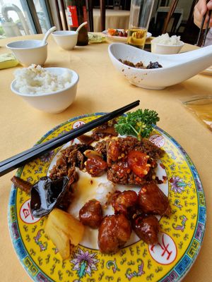 Sweet sour xhicken at GōngDé Lín - Godly - Nanjing Rd in Shanghai