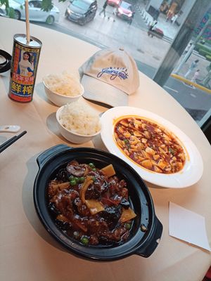 Quite big portions too, but I was hungry after the flight! :) at GōngDé Lín - Godly - Nanjing Rd in Shanghai