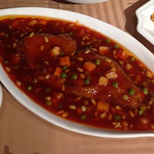 Sweet and sour fish at GōngDé Lín - Godly - Nanjing Rd in Shanghai