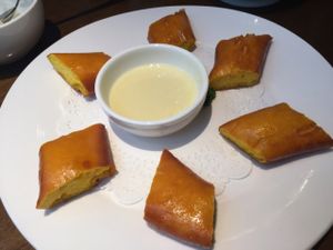 pumpkin pancake at Zǎozǐ Shù - Vegetarian Life Style - HuaiHai in Shanghai