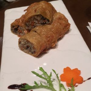 smoked vegetarian fish Shanghai style at Zǎozǐ Shù - Vegetarian Life Style - HuaiHai in Shanghai