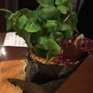 buckwheat sprout temaki  at Zǎozǐ Shù - Vegetarian Life Style - HuaiHai in Shanghai