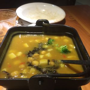 curry pot at Zǎozǐ Shù - Vegetarian Life Style - HuaiHai in Shanghai